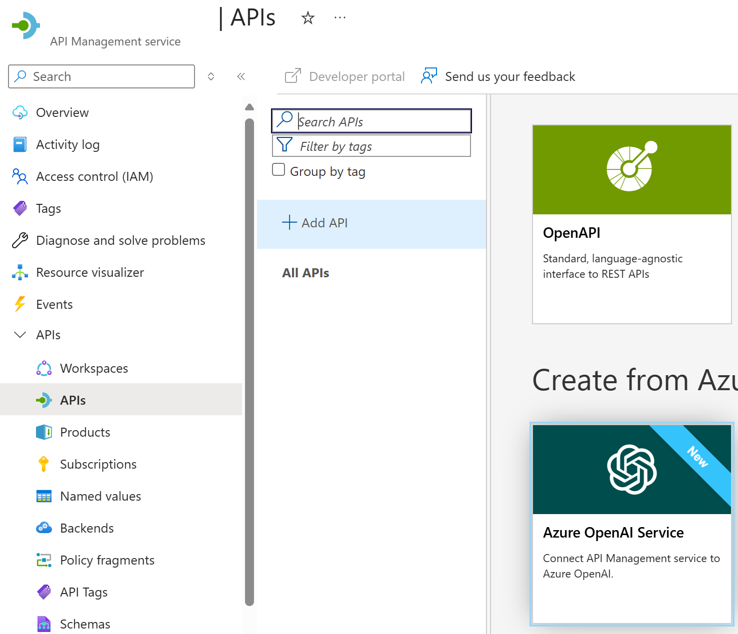 Import Azure Open AI to Azure API Management