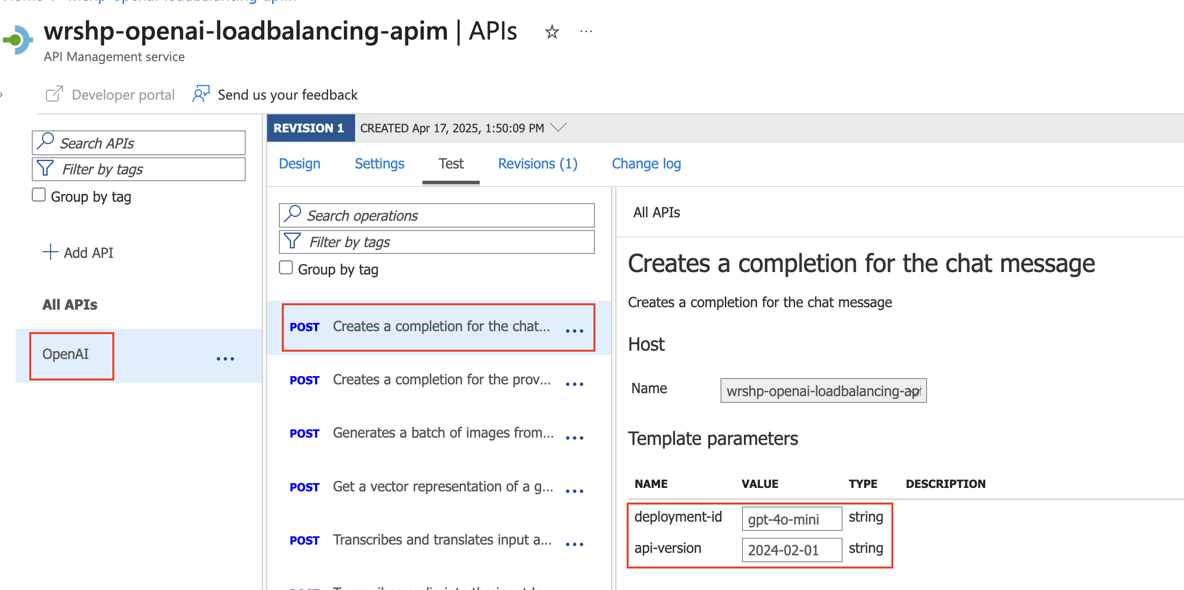 backend pool load balancing test template parameters