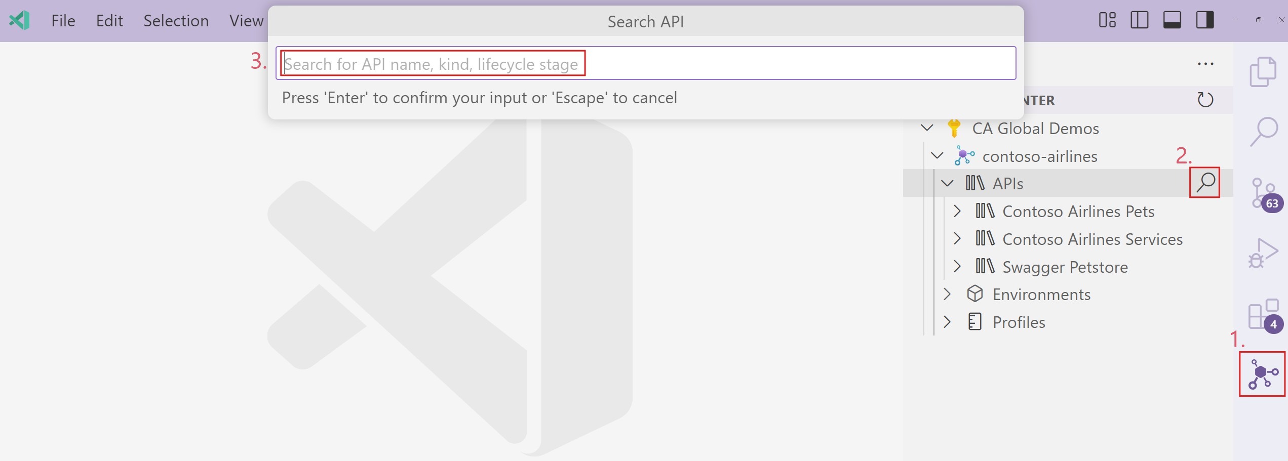Discover APIs on VS Code