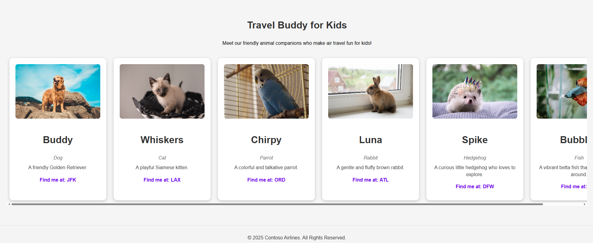 Pets section section
