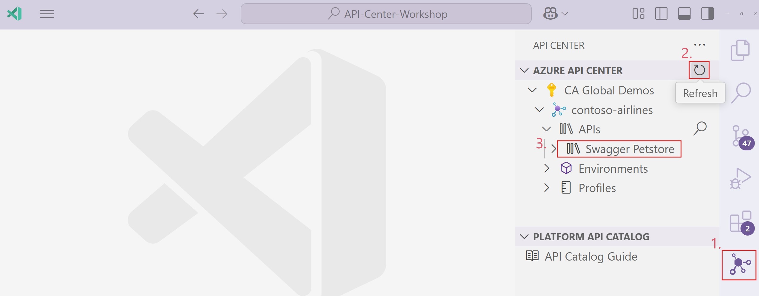 API Center instance created