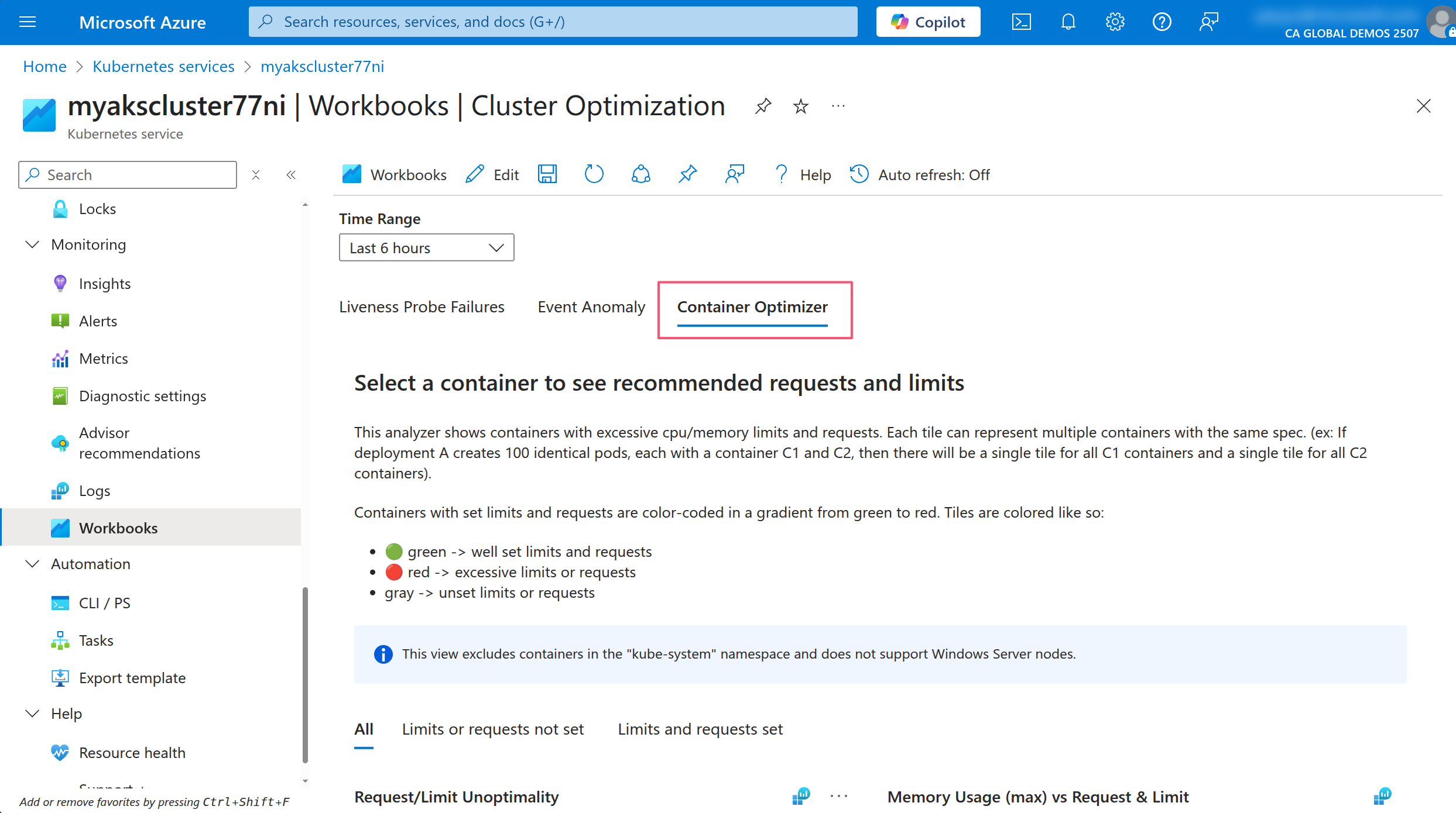 AKS Cluster Optimizer