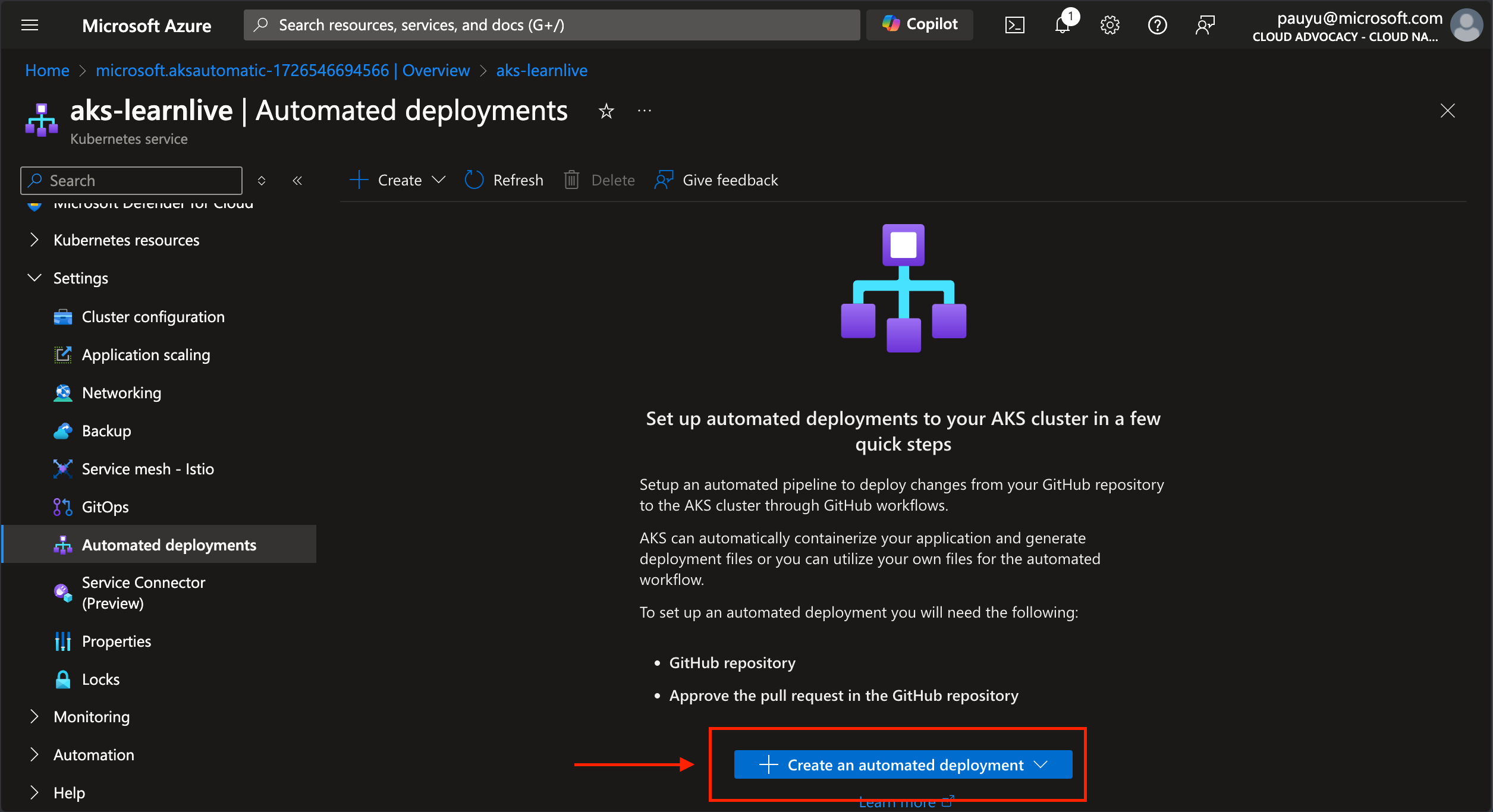 Create automated deployment