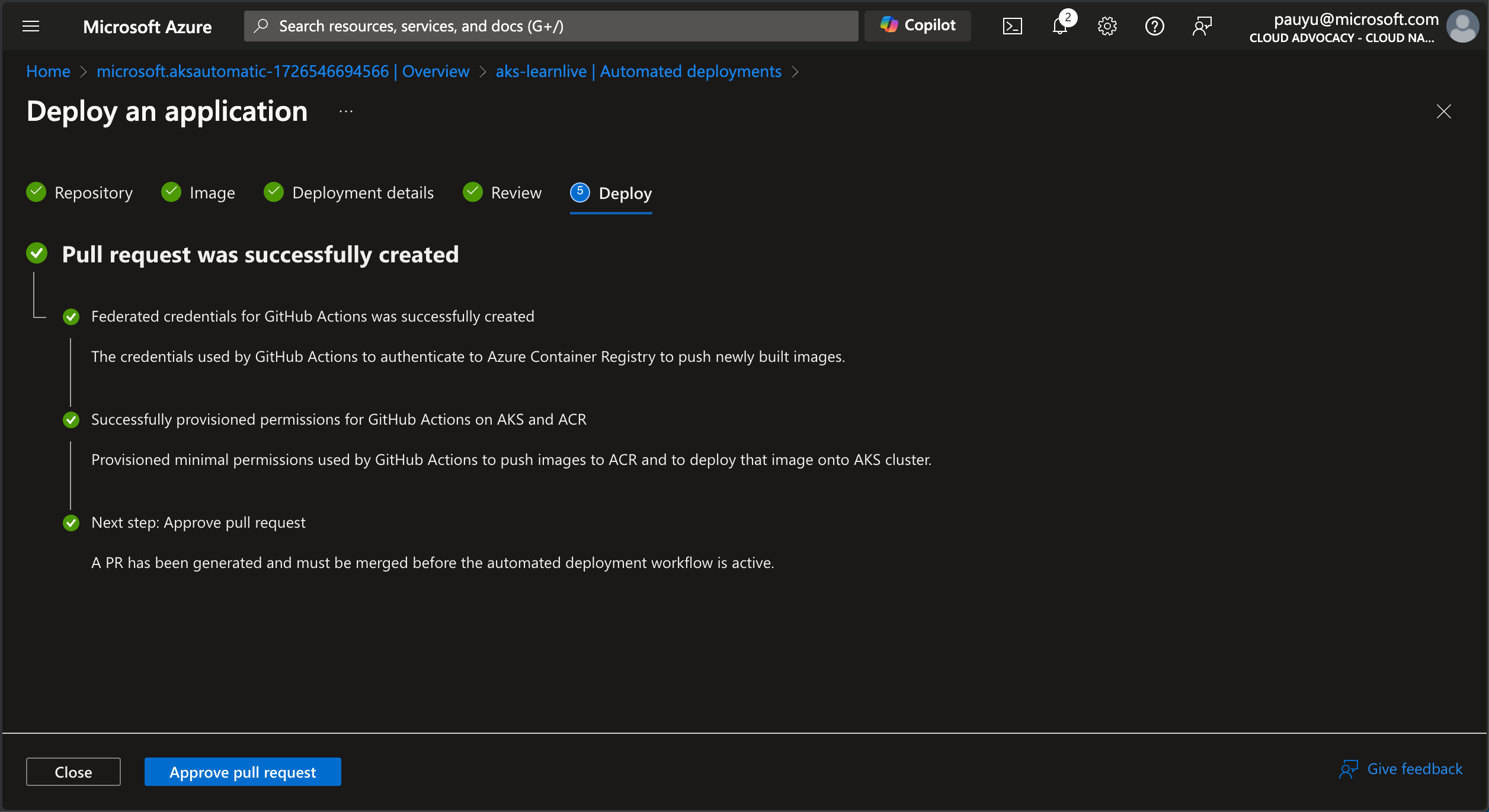 Automated deployments workflow setup