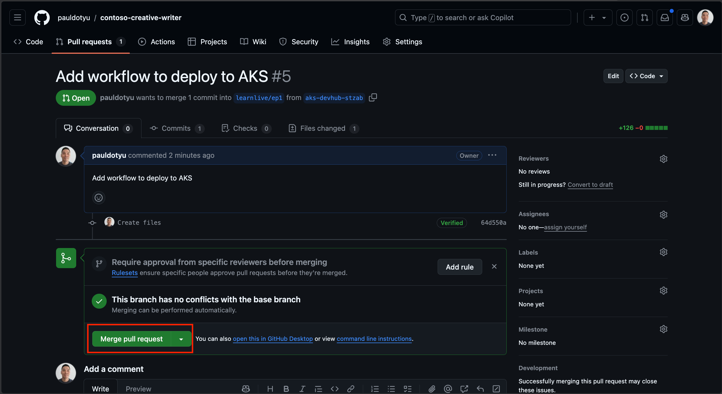 Automated deployments pr merge