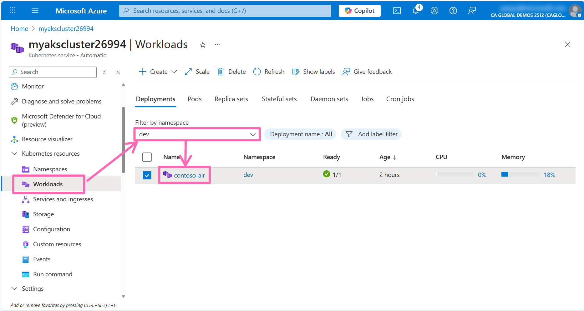 Contoso Air deployment
