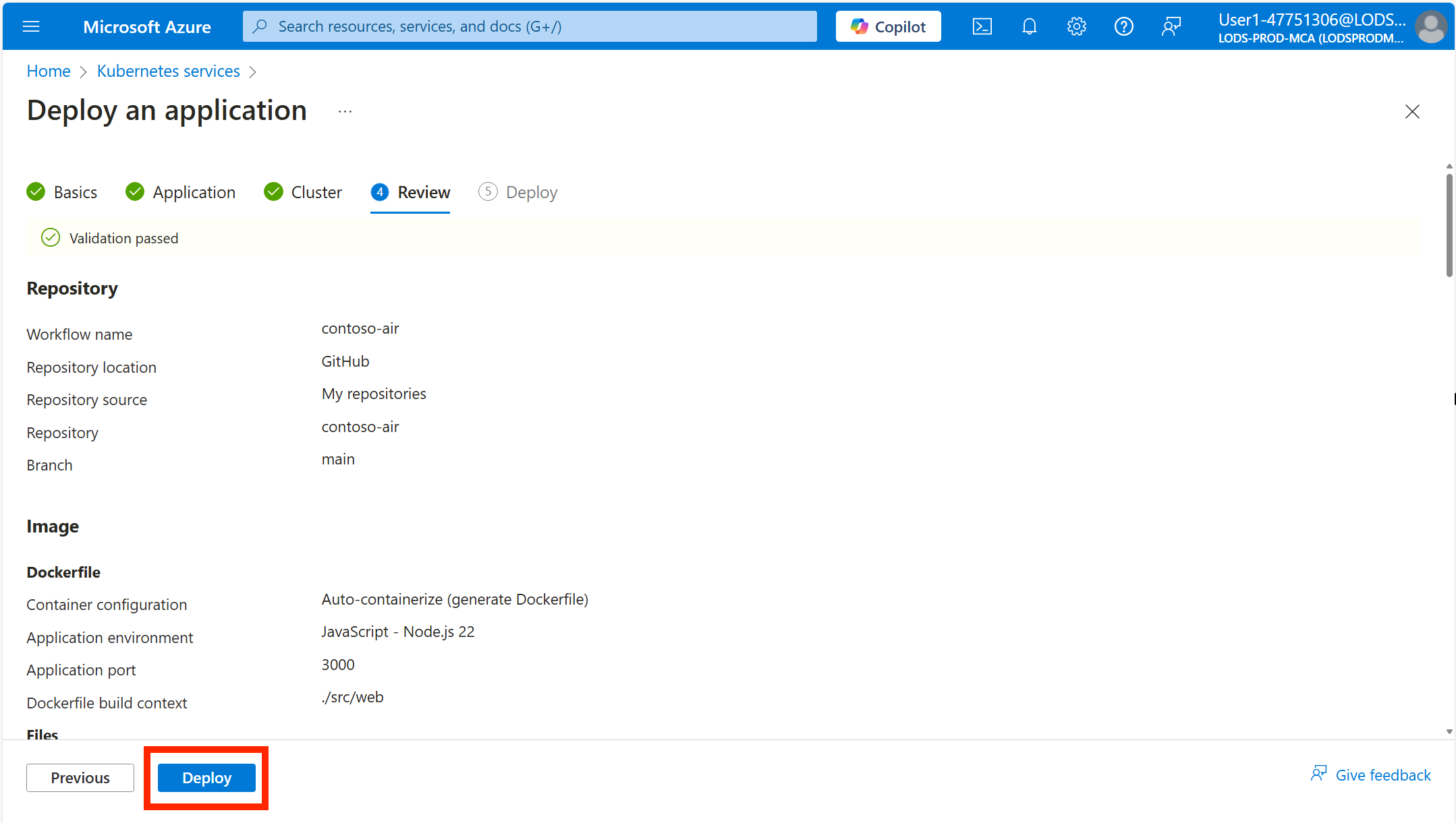 Automated Deployment configuration review