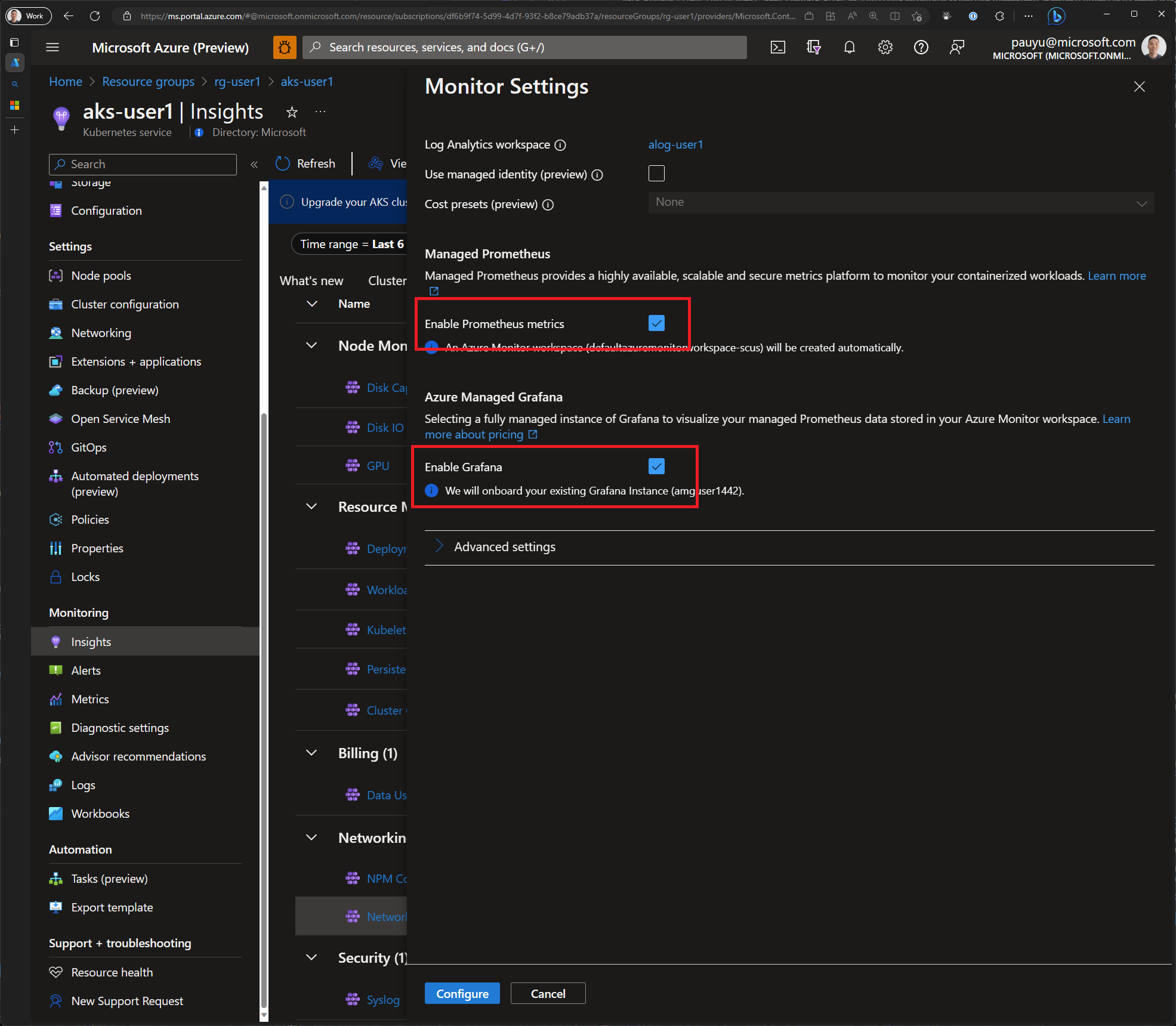 Prometheus and Grafana