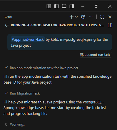 Run PostgreSQL Migration Task