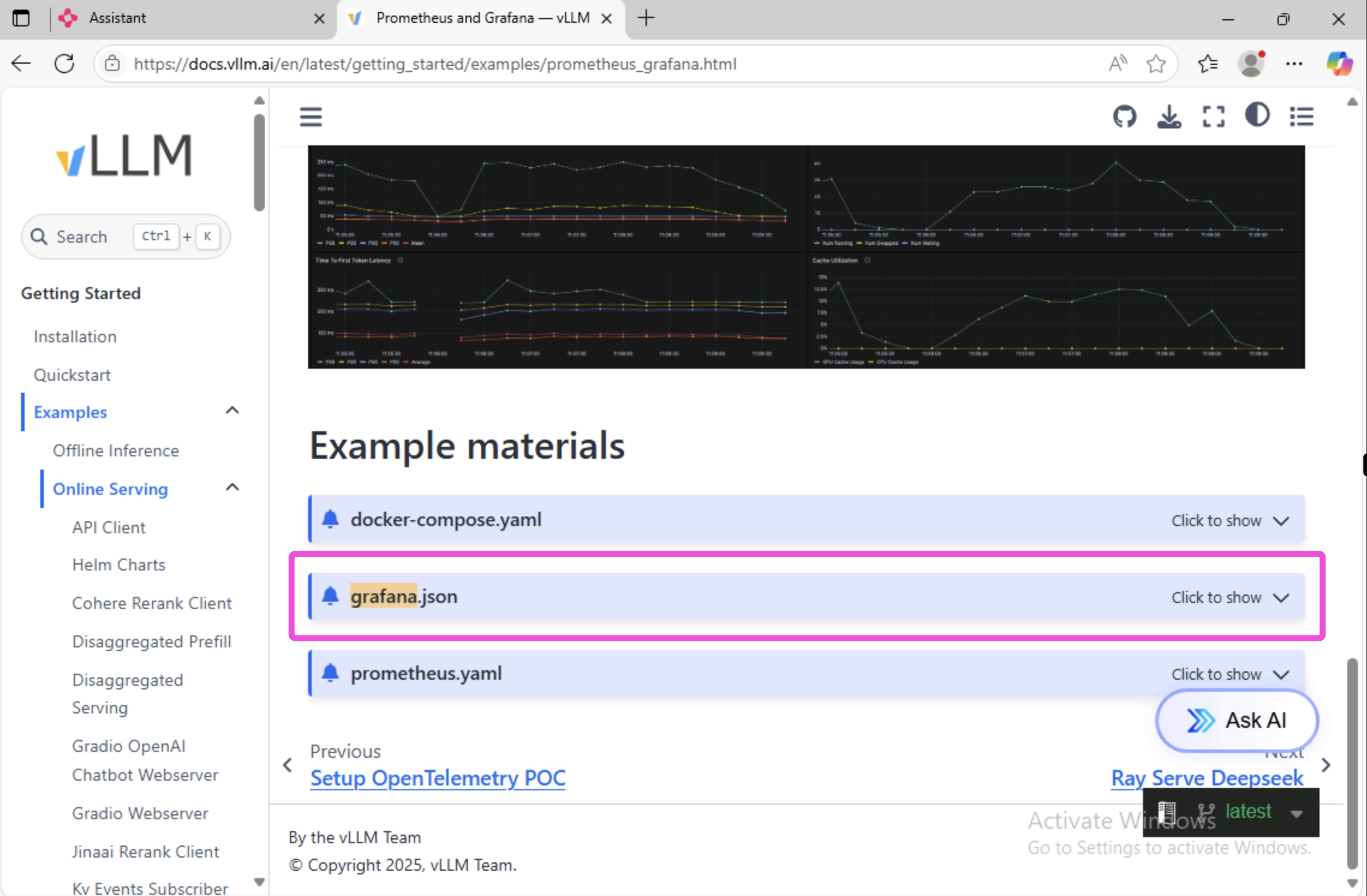 Example materials