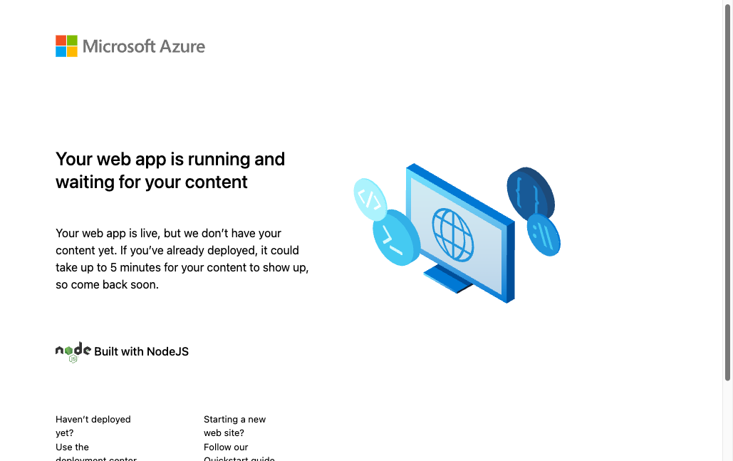 The running app in the browser