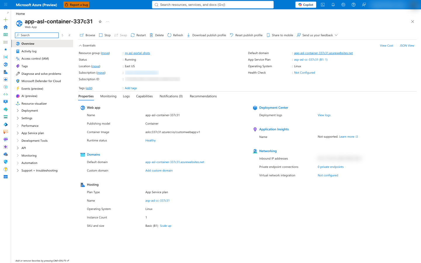 Overview default domain