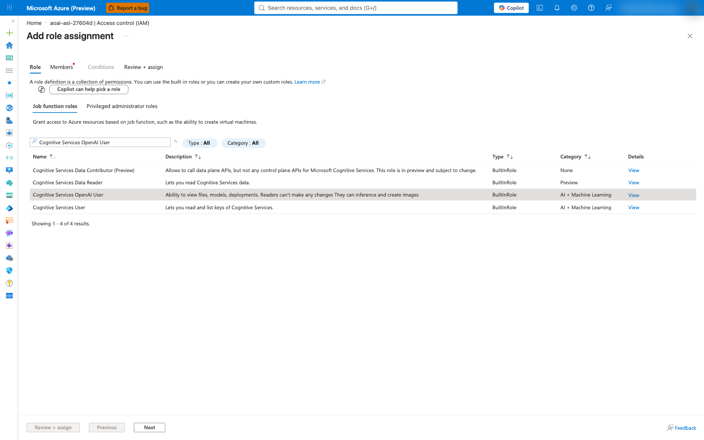 Add role assignment