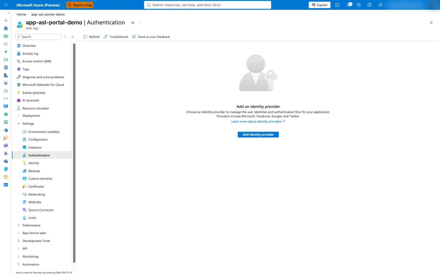 Add identity provider