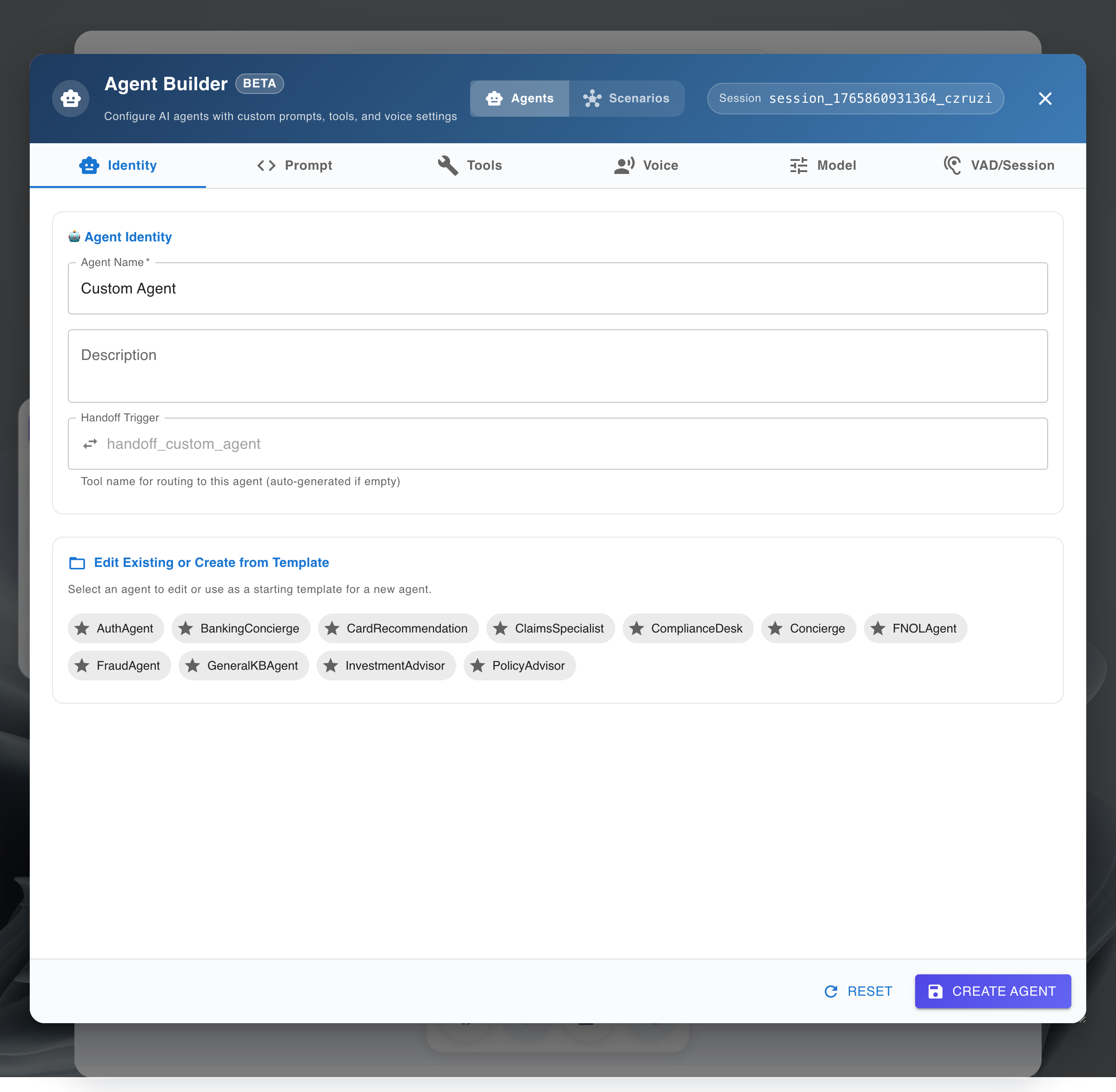 Agent Builder - Initial