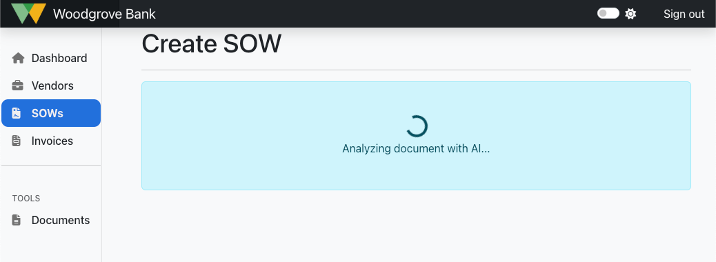 Screenshot of SOW analyzing running